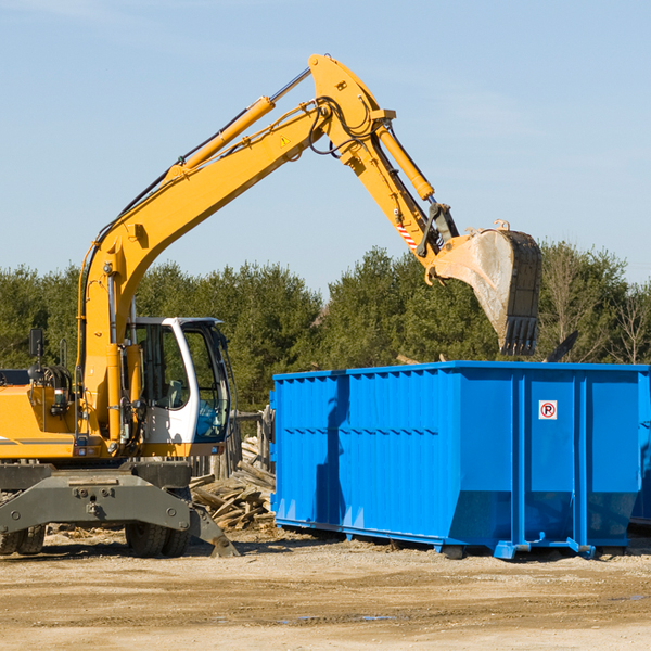 what happens if the residential dumpster is damaged or stolen during rental in Escanaba MI